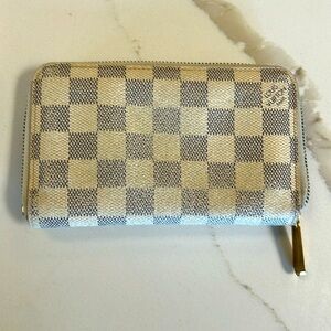 Louis Vuitton Damien Azur Zip Around Wallet